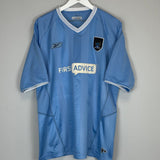 Shop 2003/04 MANCHESTER CITY ANELKA #39 HOME SHIRT (XL) REEBOK, classic football shirts, vintage football shirts & retro soccer jerseys at Cult Kits