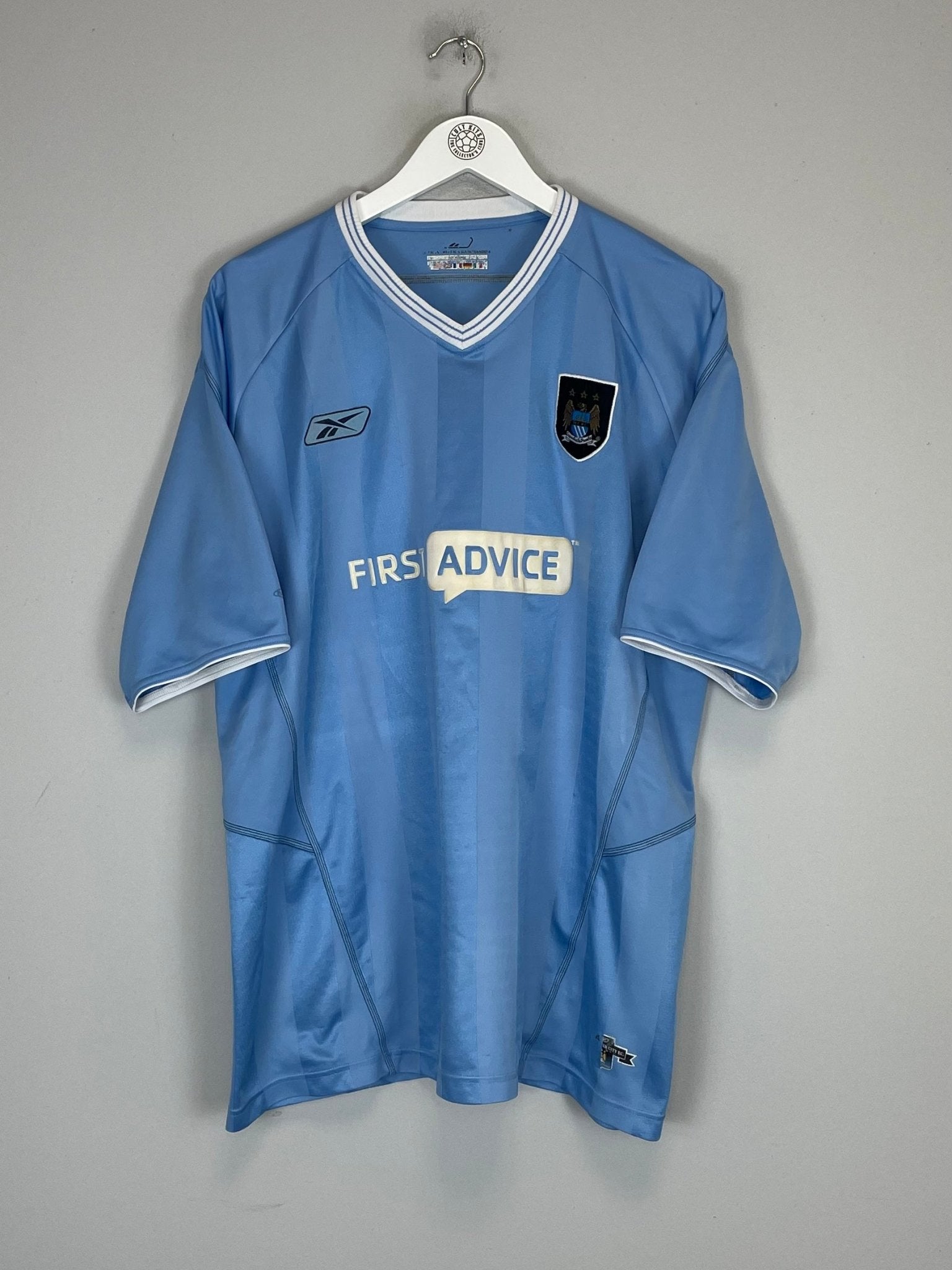 Shop 2003/04 MANCHESTER CITY ANELKA #39 HOME SHIRT (XL) REEBOK, classic football shirts, vintage football shirts & retro soccer jerseys at Cult Kits