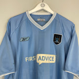 Shop 2003/04 MANCHESTER CITY ANELKA #39 HOME SHIRT (XL) REEBOK, classic football shirts, vintage football shirts & retro soccer jerseys at Cult Kits