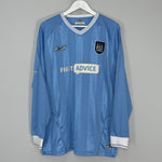 Shop 2003/04 MANCHESTER CITY L/S HOME SHIRT (L) REEBOK, classic football shirts, vintage football shirts & retro soccer jerseys at Cult Kits