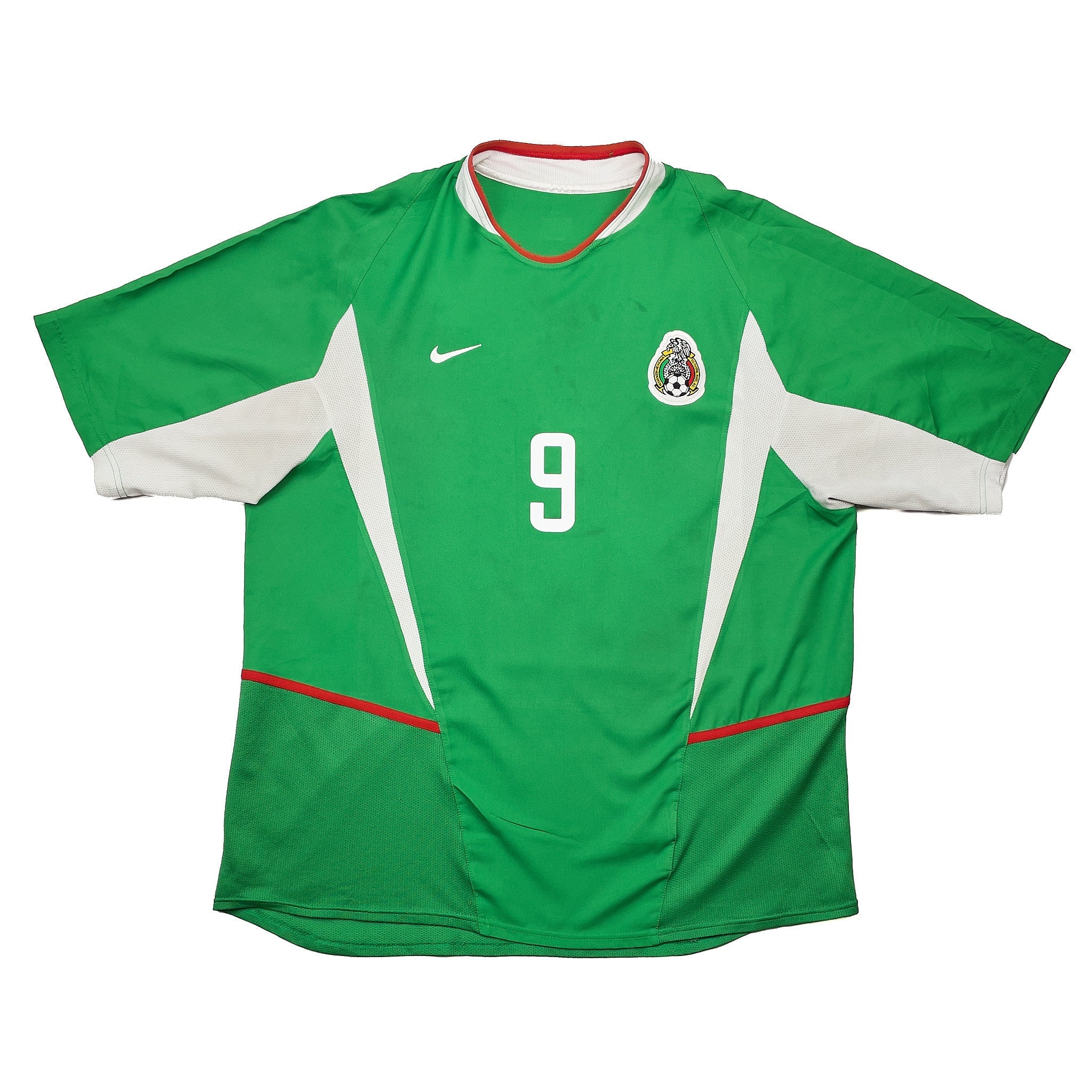 Buy 2003/04 Mexico J.Borgetti 9 Home Shirt (XL) Nike ~ Free worldwide shipping ~ Authentic Vintage Football Shirts from Cult Kits