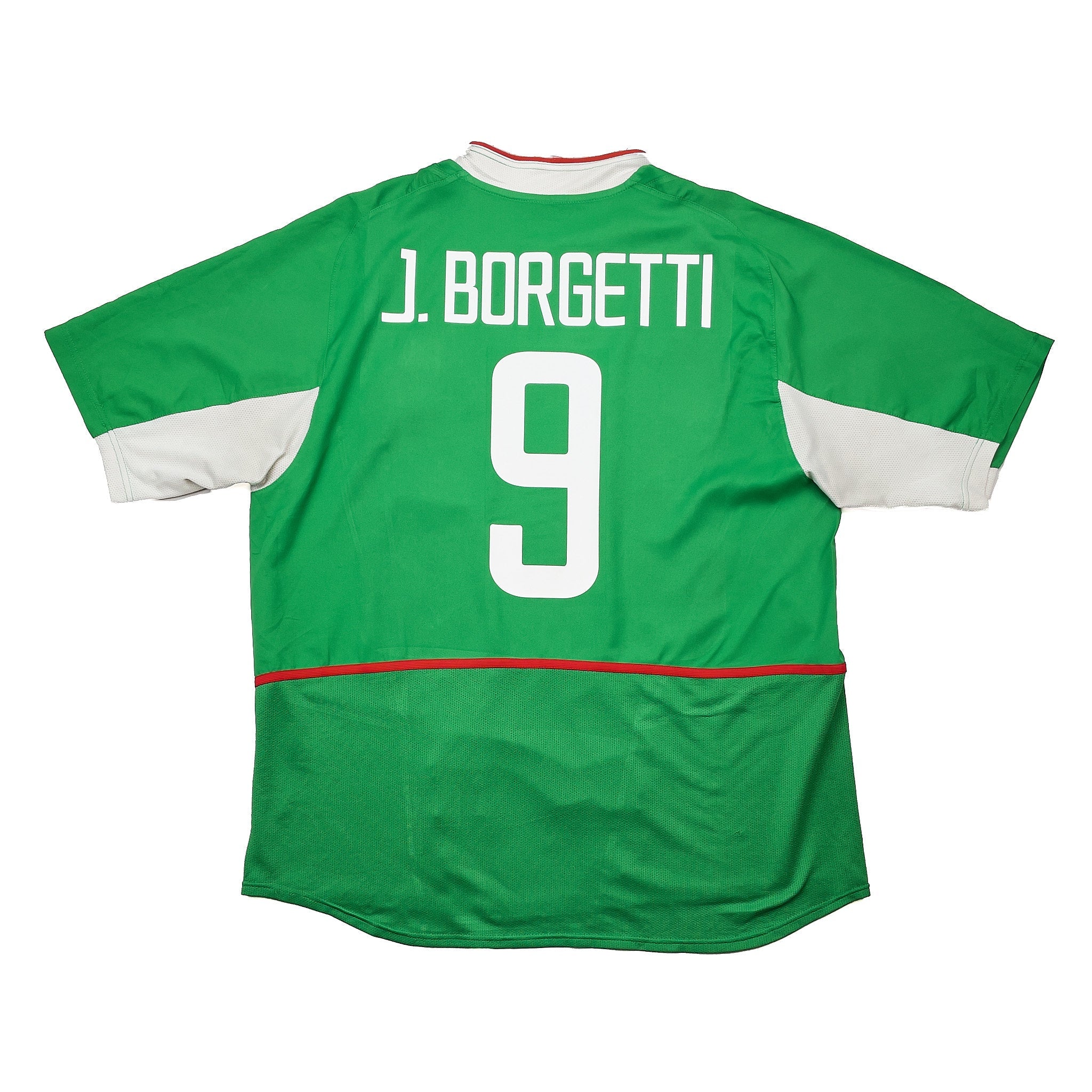 Buy 2003/04 Mexico J.Borgetti 9 Home Shirt (XL) Nike ~ Free worldwide shipping ~ Authentic Vintage Football Shirts from Cult Kits