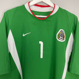 Shop 2003/04 MEXICO J.CAMPOS #1 HOME SHIRT (XL) NIKE, classic football shirts, vintage football shirts & retro soccer jerseys at Cult Kits