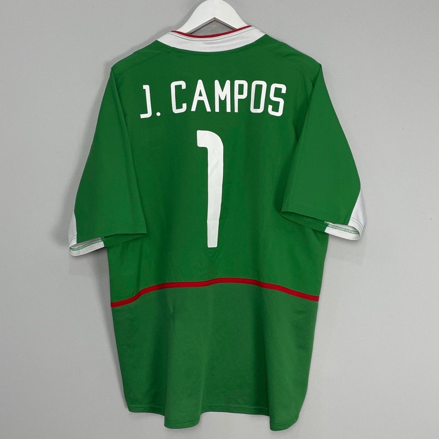 Shop 2003/04 MEXICO J.CAMPOS #1 HOME SHIRT (XL) NIKE, classic football shirts, vintage football shirts & retro soccer jerseys at Cult Kits
