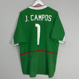 Shop 2003/04 MEXICO J.CAMPOS #1 HOME SHIRT (XL) NIKE, classic football shirts, vintage football shirts & retro soccer jerseys at Cult Kits