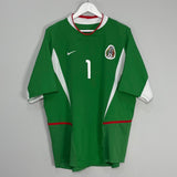 Shop 2003/04 MEXICO J.CAMPOS #1 HOME SHIRT (XL) NIKE, classic football shirts, vintage football shirts & retro soccer jerseys at Cult Kits