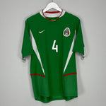 Shop 2003/04 MEXICO MARQUEZ #4 HOME SHIRT (M) NIKE, classic football shirts, vintage football shirts & retro soccer jerseys at Cult Kits