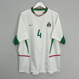 Shop 2003/04 MEXICO R.MARQUEZ #4 AWAY SHIRT (L) NIKE, classic football shirts, vintage football shirts & retro soccer jerseys at Cult Kits