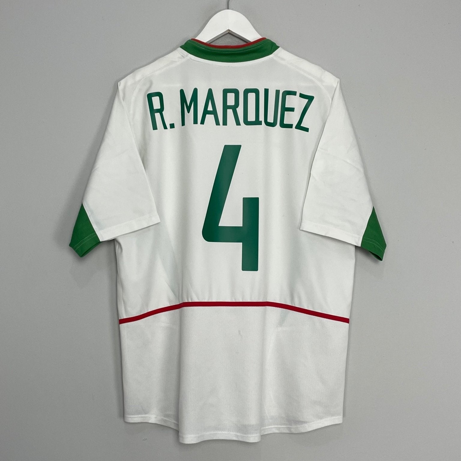 Shop 2003/04 MEXICO R.MARQUEZ #4 AWAY SHIRT (L) NIKE, classic football shirts, vintage football shirts & retro soccer jerseys at Cult Kits