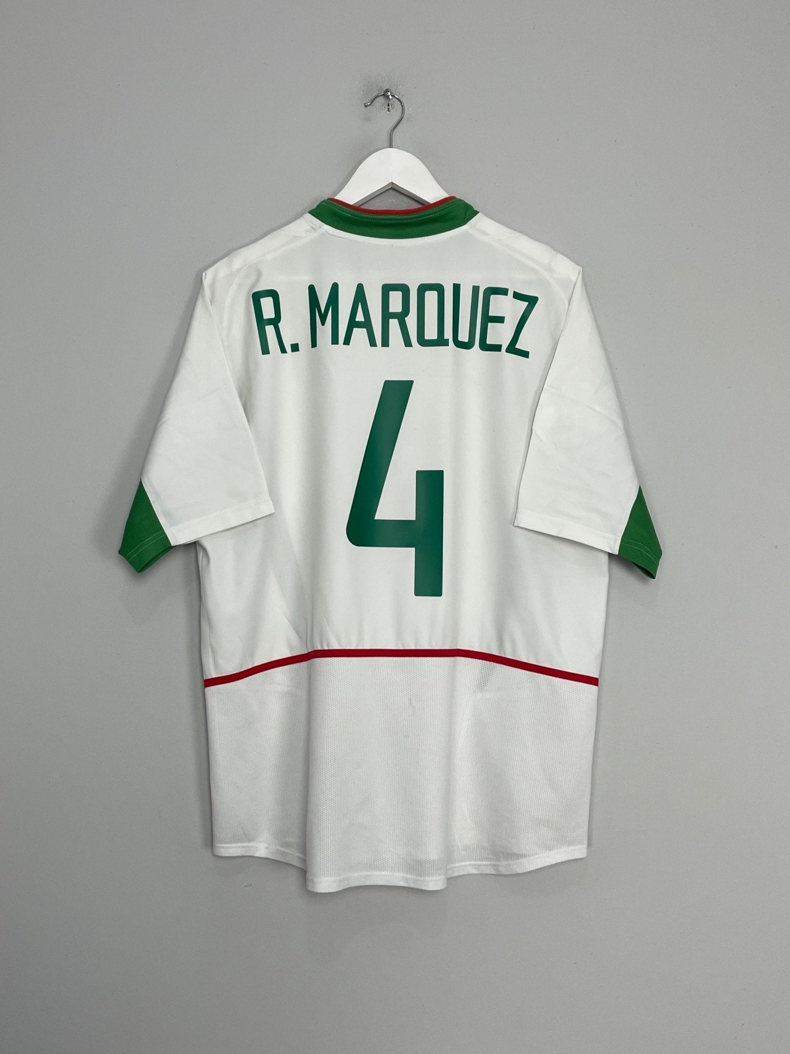 Shop 2003/04 MEXICO R.MARQUEZ #4 AWAY SHIRT (L) NIKE, classic football shirts, vintage football shirts & retro soccer jerseys at Cult Kits