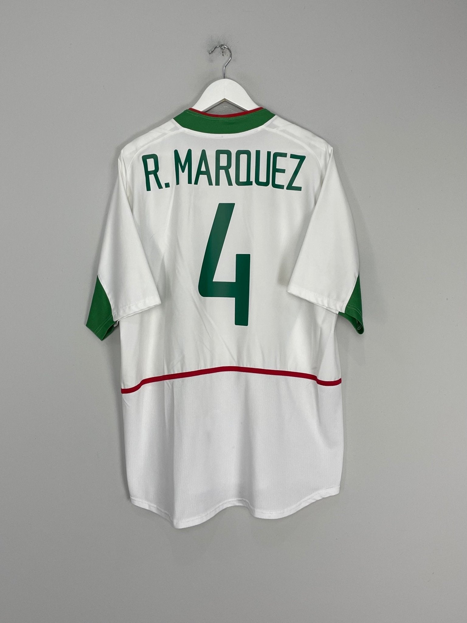 Shop 2003/04 MEXICO R.MARQUEZ #4 AWAY SHIRT (XL) NIKE, classic football shirts, vintage football shirts & retro soccer jerseys at Cult Kits