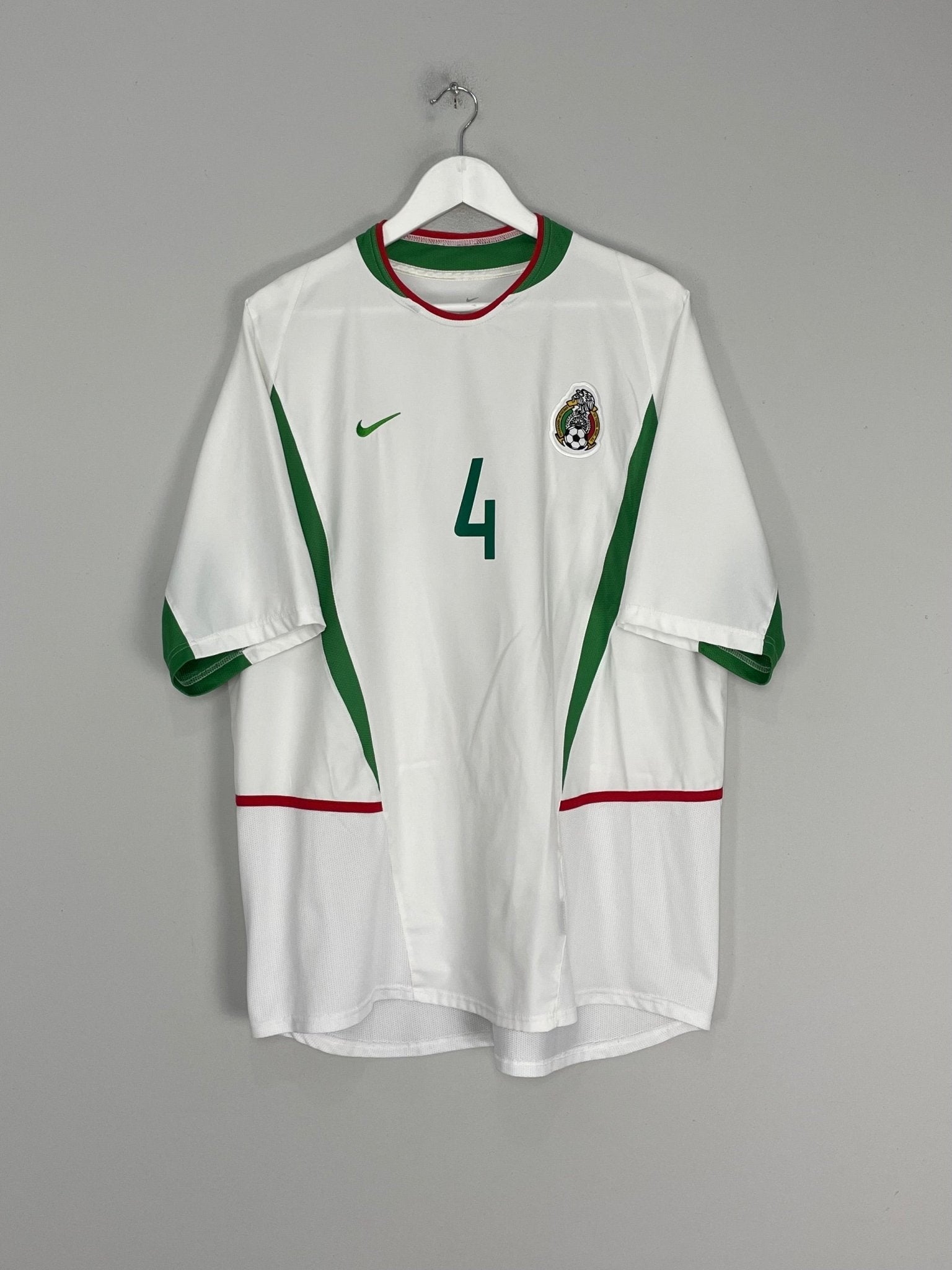 Shop 2003/04 MEXICO R.MARQUEZ #4 AWAY SHIRT (XL) NIKE, classic football shirts, vintage football shirts & retro soccer jerseys at Cult Kits