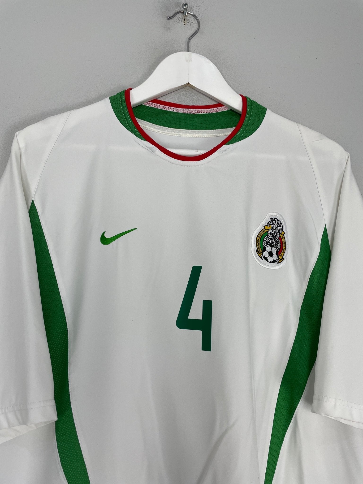 Shop 2003/04 MEXICO R.MARQUEZ #4 AWAY SHIRT (XL) NIKE, classic football shirts, vintage football shirts & retro soccer jerseys at Cult Kits