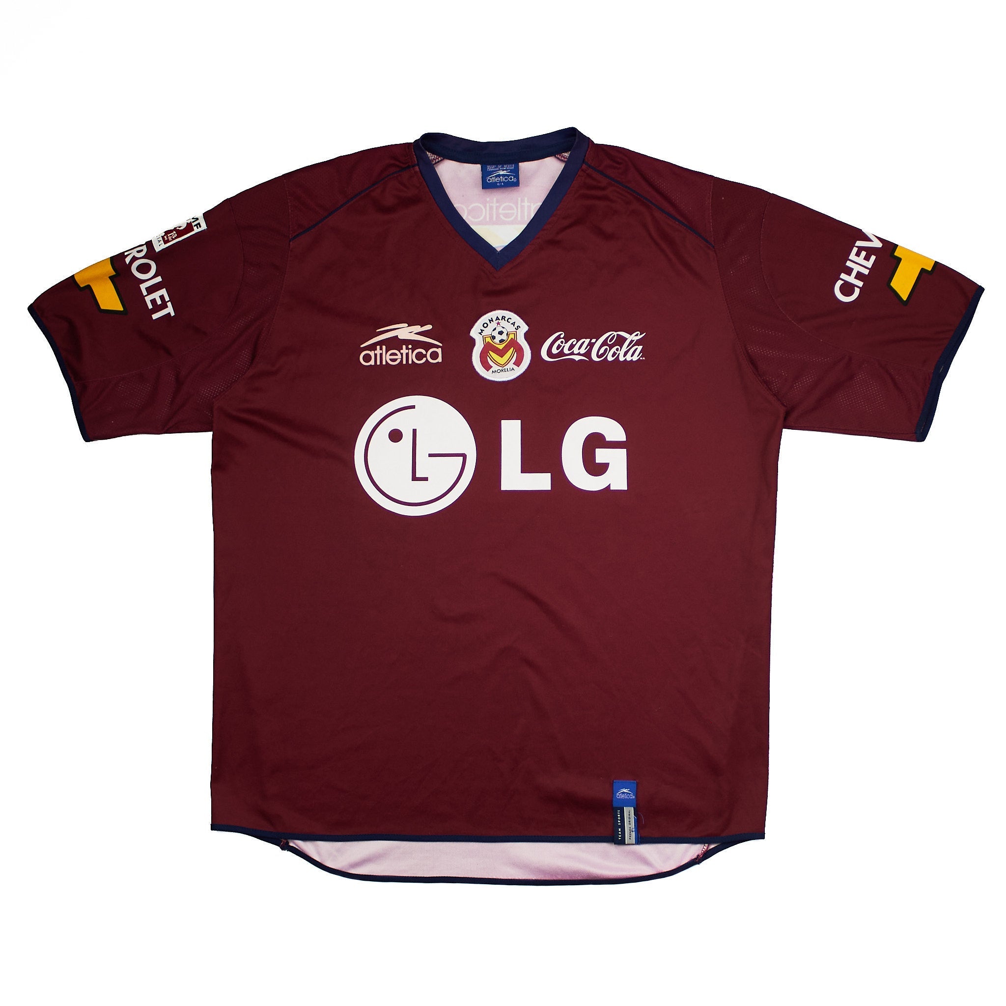 Buy 2003/04 Monarcas Morelia Away Shirt (L) Atletica ~ Free worldwide shipping ~ Authentic Vintage Football Shirts from Cult Kits