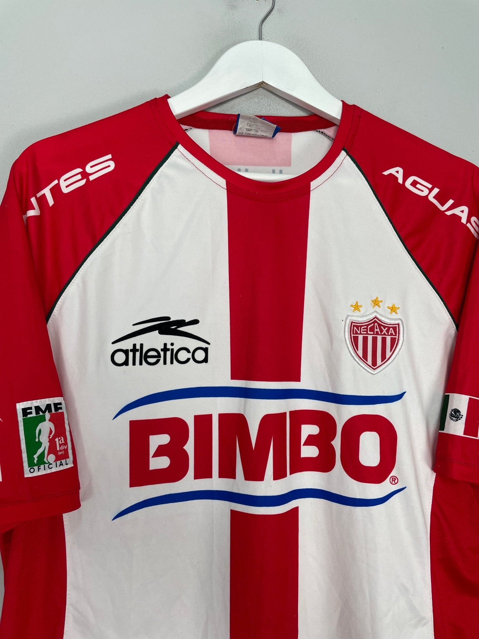 Shop 2003/04 NECAXA *SQUAD SIGNED* HOME SHIRT (L) ATLETICA, classic football shirts, vintage football shirts & retro soccer jerseys at Cult Kits