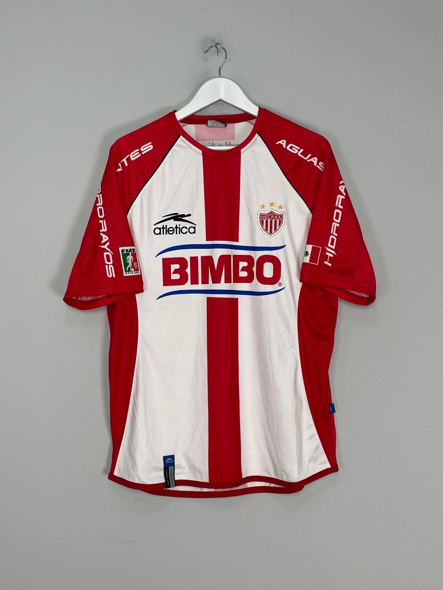 Shop 2003/04 NECAXA *SQUAD SIGNED* HOME SHIRT (L) ATLETICA, classic football shirts, vintage football shirts & retro soccer jerseys at Cult Kits