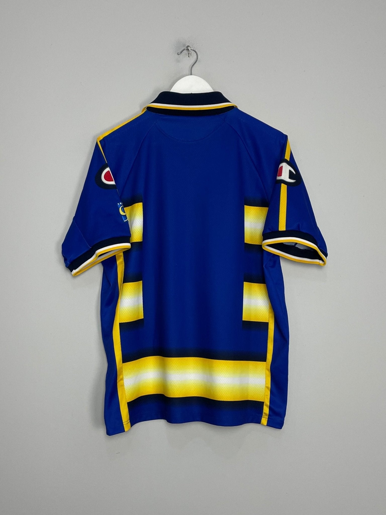 Shop 2003/04 PARMA 90 YEARS HOME SHIRT (L) CHAMPION, classic football shirts, vintage football shirts & retro soccer jerseys at Cult Kits