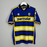 Shop 2003/04 PARMA 90 YEARS HOME SHIRT (L) CHAMPION, classic football shirts, vintage football shirts & retro soccer jerseys at Cult Kits