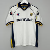 Shop 2003/04 PARMA NAKATA #7 AWAY SHIRT (M) CHAMPION, classic football shirts, vintage football shirts & retro soccer jerseys at Cult Kits