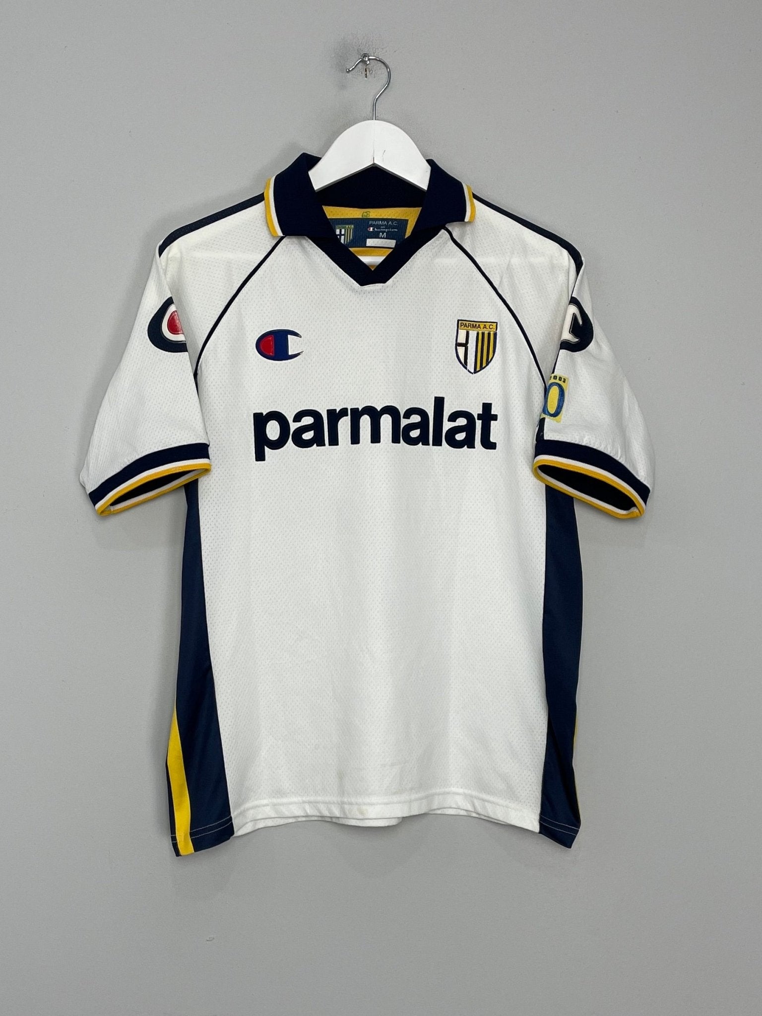 Shop 2003/04 PARMA NAKATA #7 AWAY SHIRT (M) CHAMPION, classic football shirts, vintage football shirts & retro soccer jerseys at Cult Kits