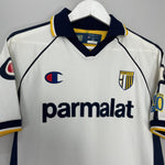 Shop 2003/04 PARMA NAKATA #7 AWAY SHIRT (M) CHAMPION, classic football shirts, vintage football shirts & retro soccer jerseys at Cult Kits