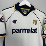 Shop 2003/04 PARMA NAKATA #7 AWAY SHIRT (M) CHAMPION, classic football shirts, vintage football shirts & retro soccer jerseys at Cult Kits