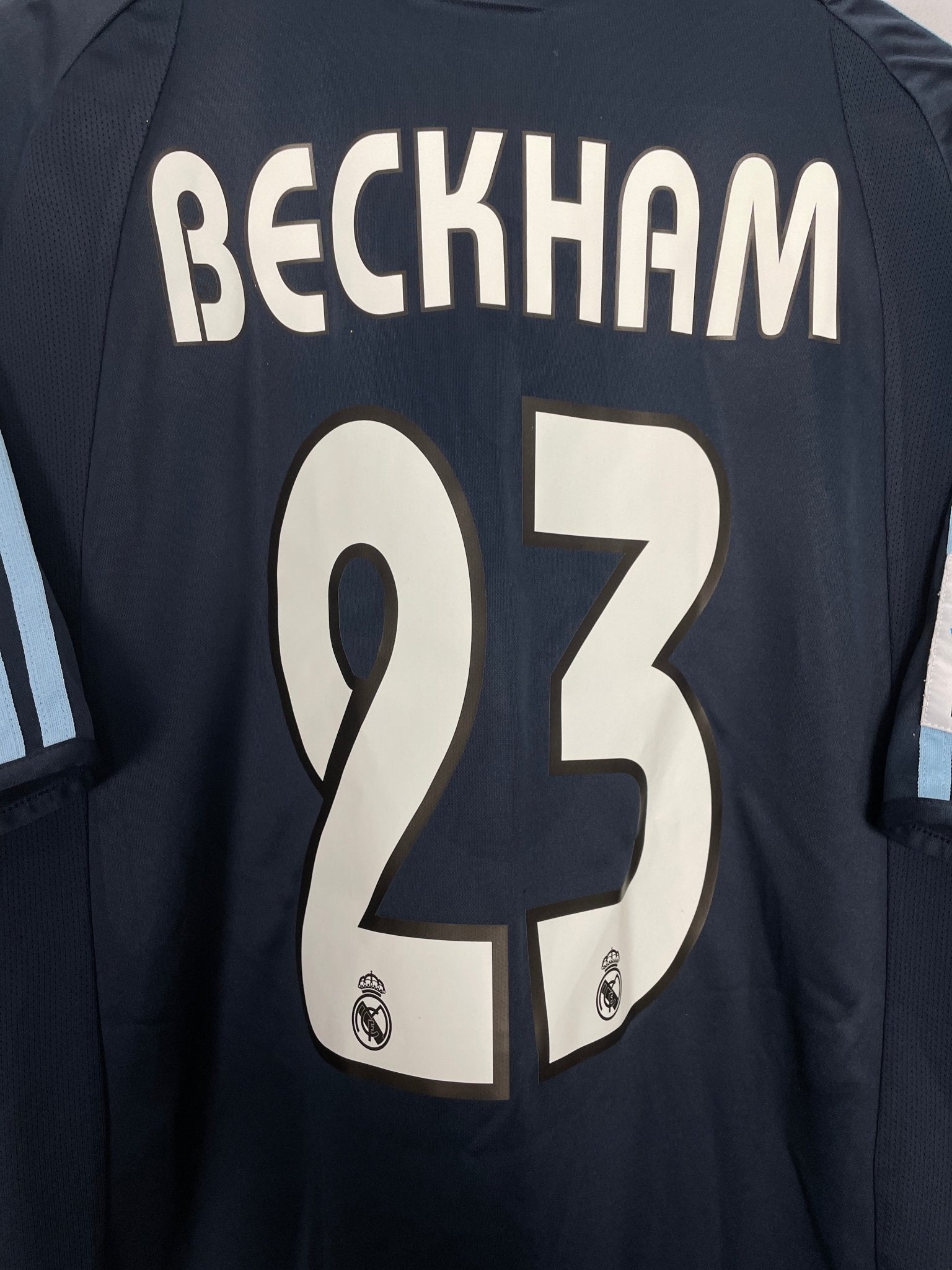 Shop 2003/04 REAL MADRID BECKHAM #23 AWAY SHIRT (XL) ADIDAS, classic football shirts, vintage football shirts & retro soccer jerseys at Cult Kits