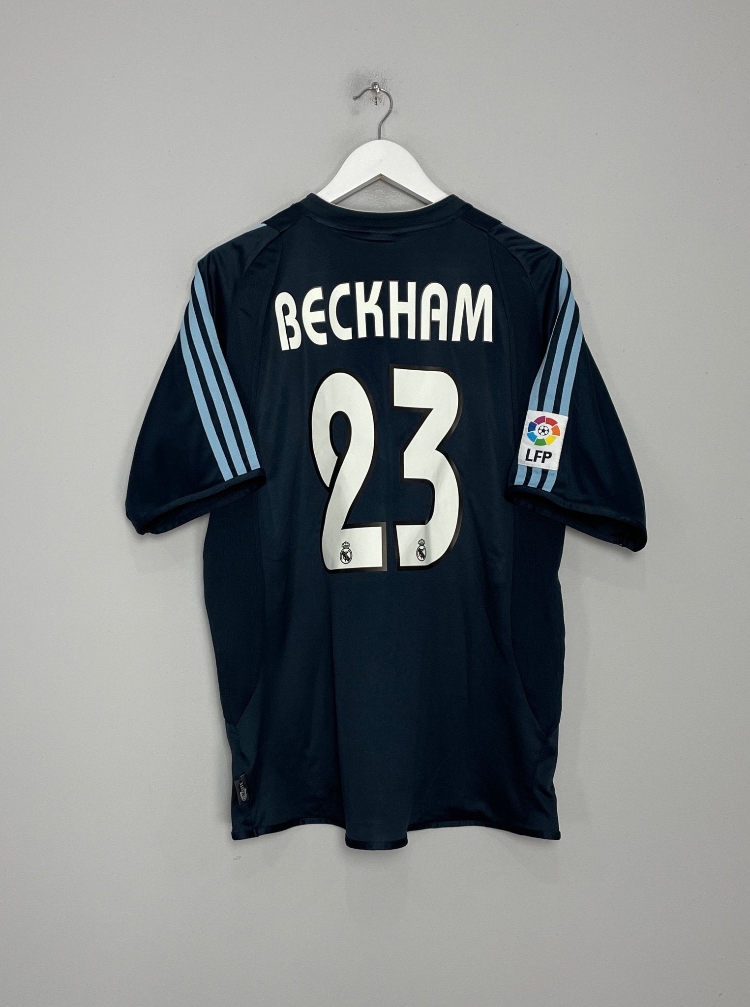 Shop 2003/04 REAL MADRID BECKHAM #23 AWAY SHIRT (XL) ADIDAS, classic football shirts, vintage football shirts & retro soccer jerseys at Cult Kits
