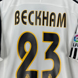 Shop 2003/04 REAL MADRID BECKHAM #23 HOME SHIRT (L) ADIDAS, classic football shirts, vintage football shirts & retro soccer jerseys at Cult Kits