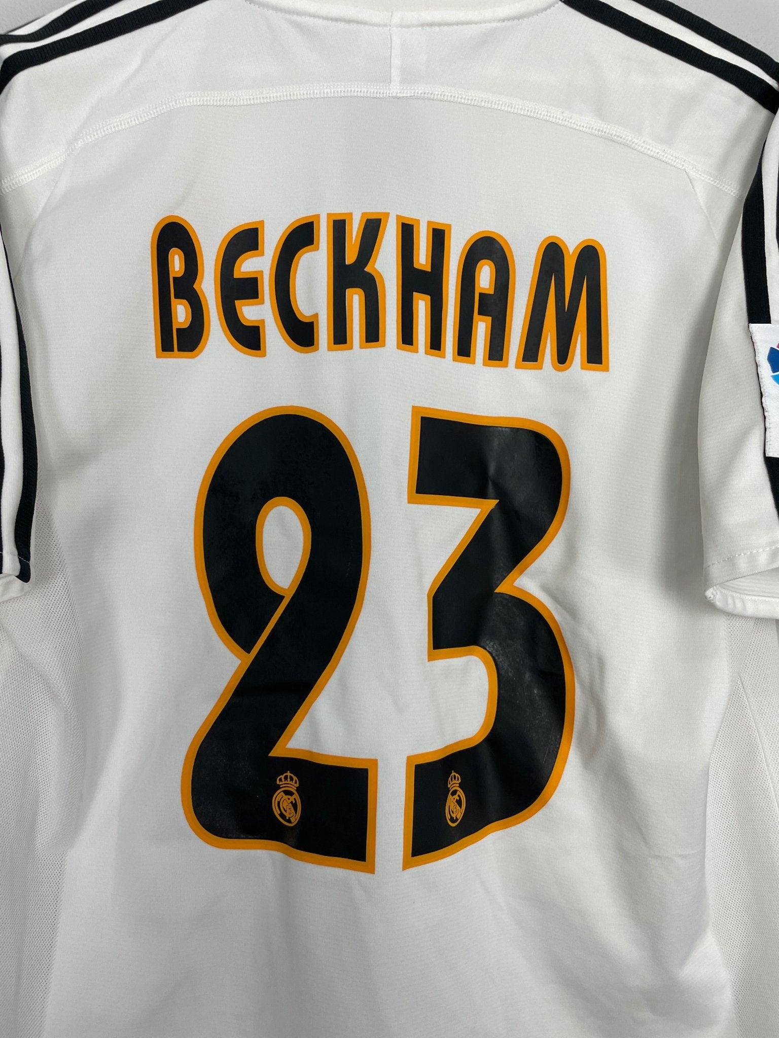 Shop 2003/04 REAL MADRID BECKHAM #23 HOME SHIRT (M) ADIDAS, classic football shirts, vintage football shirts & retro soccer jerseys at Cult Kits
