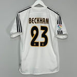 Shop 2003/04 REAL MADRID BECKHAM #23 HOME SHIRT (S) ADIDAS, classic football shirts, vintage football shirts & retro soccer jerseys at Cult Kits