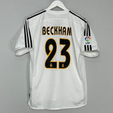Shop 2003/04 REAL MADRID BECKHAM #23 HOME SHIRT (S) ADIDAS, classic football shirts, vintage football shirts & retro soccer jerseys at Cult Kits