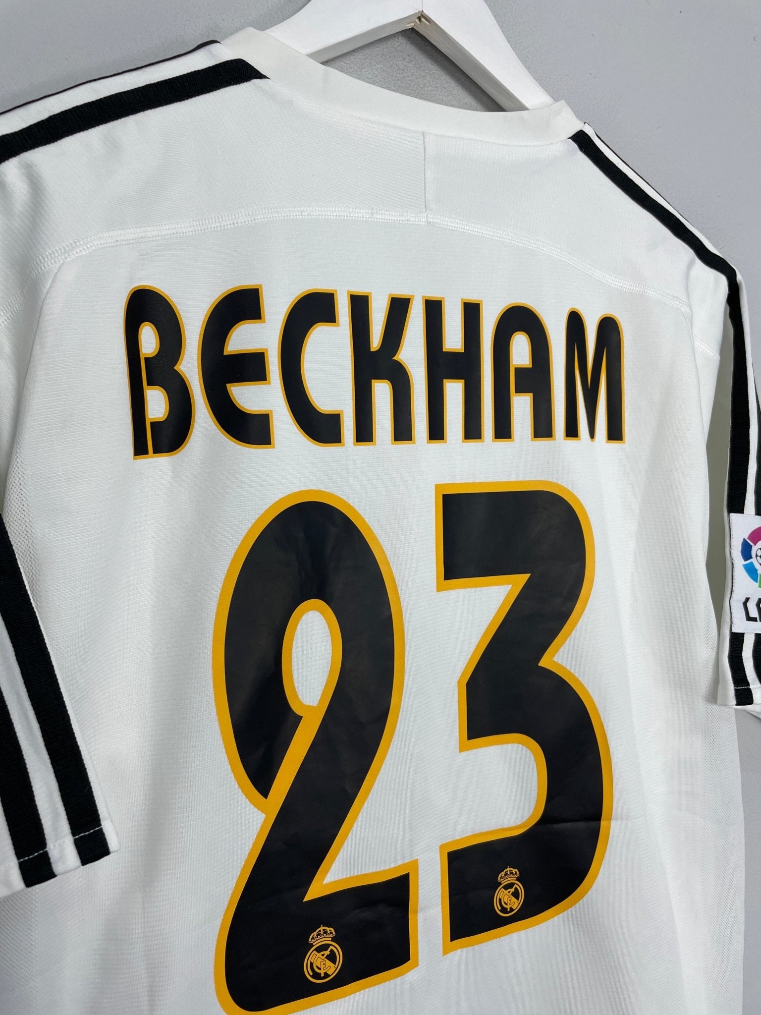 2003/04 REAL MADRID BECKHAM #23 *PLAYER ISSUE* HOME SHIRT (M