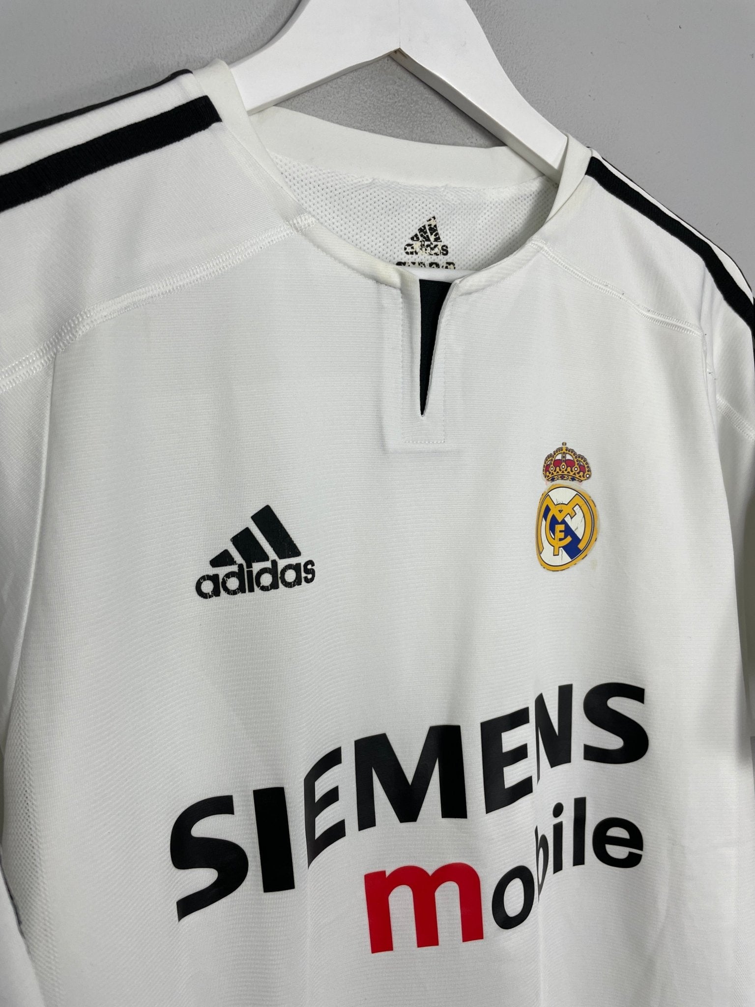 Shop 2003/04 REAL MADRID BECKHAM #23 *PLAYER ISSUE* HOME SHIRT (M) ADIDAS, classic football shirts, vintage football shirts & retro soccer jerseys at Cult Kits