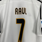 Shop 2003/04 REAL MADRID RAUL #7 HOME SHIRT (L) ADIDAS, classic football shirts, vintage football shirts & retro soccer jerseys at Cult Kits
