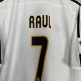 Shop 2003/04 REAL MADRID RAUL #7 HOME SHIRT (L) ADIDAS, classic football shirts, vintage football shirts & retro soccer jerseys at Cult Kits