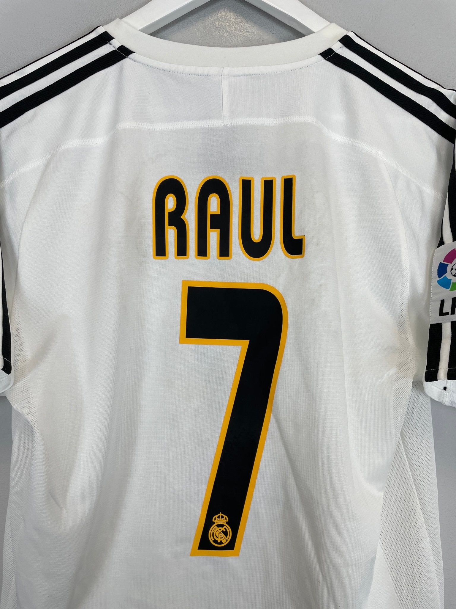 Shop 2003/04 REAL MADRID RAUL #7 HOME SHIRT (S) ADIDAS, classic football shirts, vintage football shirts & retro soccer jerseys at Cult Kits
