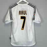Shop 2003/04 REAL MADRID RAUL #7 HOME SHIRT (S) ADIDAS, classic football shirts, vintage football shirts & retro soccer jerseys at Cult Kits