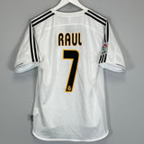 Shop 2003/04 REAL MADRID RAUL #7 HOME SHIRT (S) ADIDAS, classic football shirts, vintage football shirts & retro soccer jerseys at Cult Kits