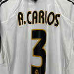 Shop 2003/04 REAL MADRID R.CARLOS #3 *BNWT* HOME SHIRT (XL) ADIDAS, classic football shirts, vintage football shirts & retro soccer jerseys at Cult Kits