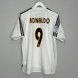 Shop 2003/04 REAL MADRID RONALDO #9 HOME SHIRT (L) ADIDAS, classic football shirts, vintage football shirts & retro soccer jerseys at Cult Kits