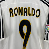Shop 2003/04 REAL MADRID RONALDO #9 HOME SHIRT (L) ADIDAS, classic football shirts, vintage football shirts & retro soccer jerseys at Cult Kits