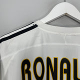 Shop 2003/04 REAL MADRID RONALDO #9 HOME SHIRT (L) ADIDAS, classic football shirts, vintage football shirts & retro soccer jerseys at Cult Kits