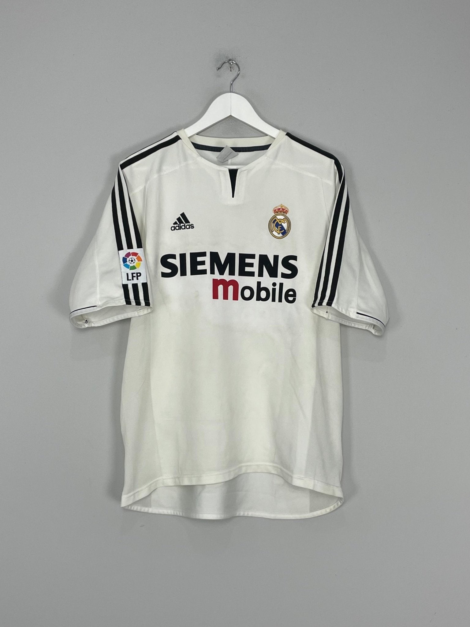 Shop 2003/04 REAL MADRID RONALDO #9 HOME SHIRT (L) ADIDAS, classic football shirts, vintage football shirts & retro soccer jerseys at Cult Kits