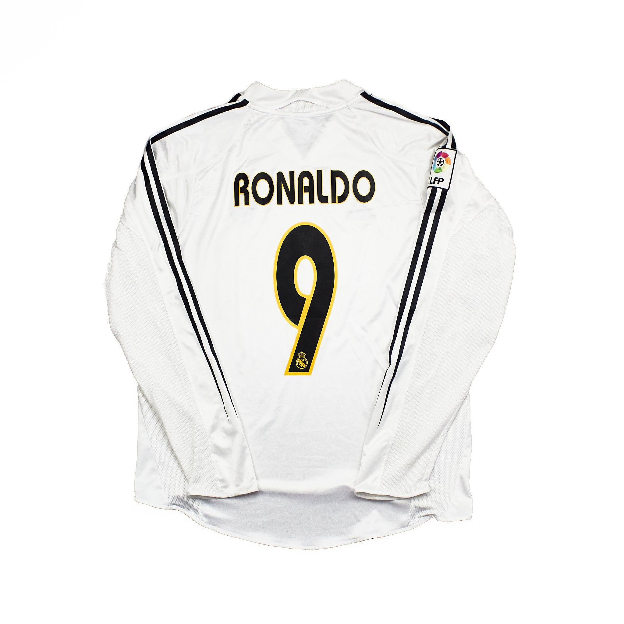 Buy 2003/04 Real Madrid Ronaldo 9 Home Shirt L/S (L) Adidas ~ Free worldwide shipping ~ Authentic Vintage Football Shirts from Cult Kits