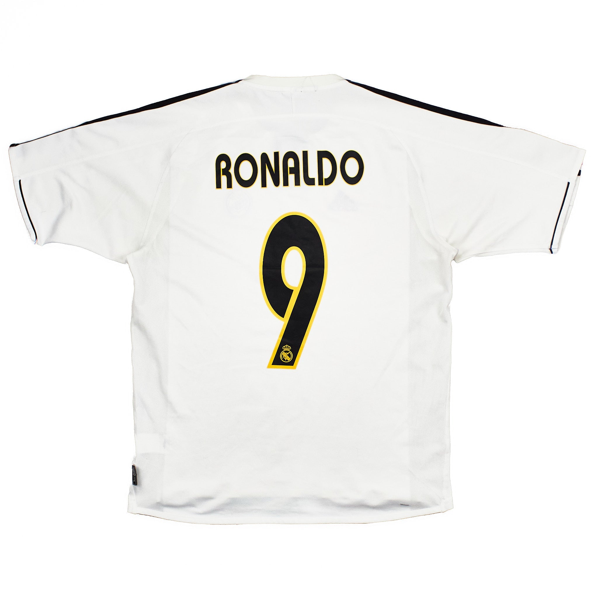 Buy 2003/04 Real Madrid Ronaldo 9 Home Shirt (M) Adidas ~ Free worldwide shipping ~ Authentic Vintage Football Shirts from Cult Kits