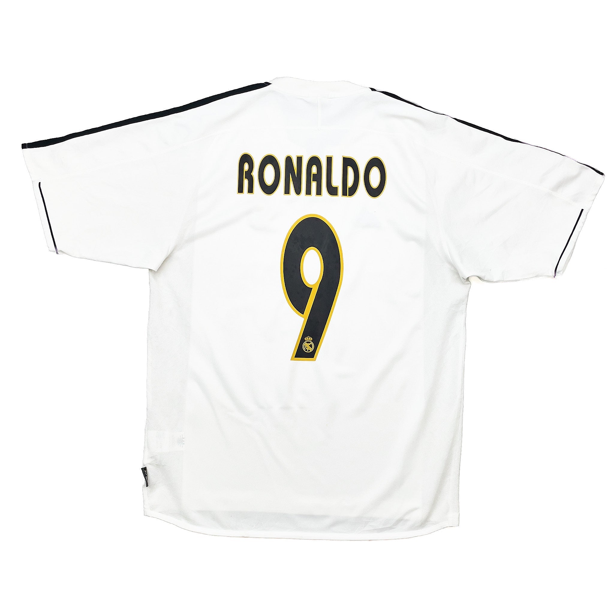 Buy 2003/04 Real Madrid Ronaldo 9 Home Shirt (M) Adidas ~ Free worldwide shipping ~ Authentic Vintage Football Shirts from Cult Kits