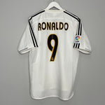 Shop 2003/04 REAL MADRID RONALDO #9 HOME SHIRT (M) ADIDAS, classic football shirts, vintage football shirts & retro soccer jerseys at Cult Kits