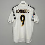 Shop 2003/04 REAL MADRID RONALDO #9 HOME SHIRT (M) ADIDAS, classic football shirts, vintage football shirts & retro soccer jerseys at Cult Kits