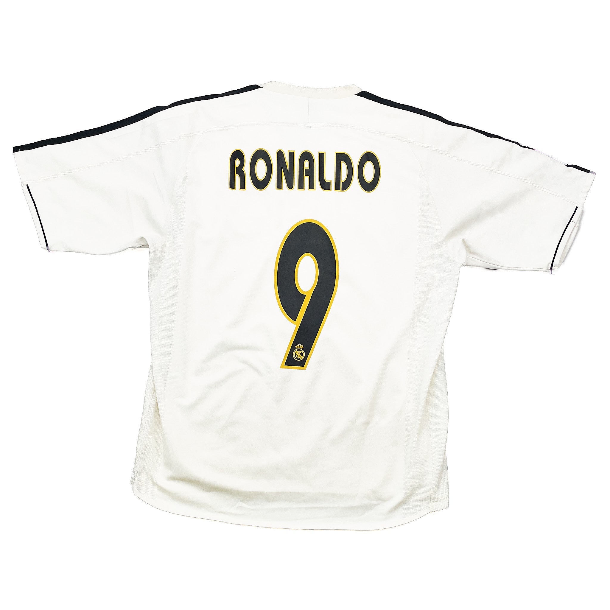 Buy 2003/04 Real Madrid Ronaldo 9 *Player Issue* Home Shirt (M) Adidas ~ Free worldwide shipping ~ Authentic Vintage Football Shirts from Cult Kits